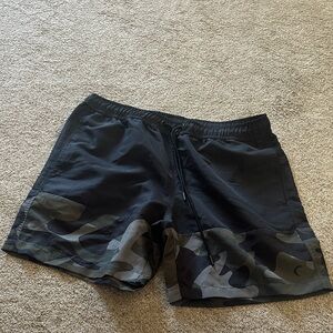 Zyia Men's Black Camo Swim Shorts size M